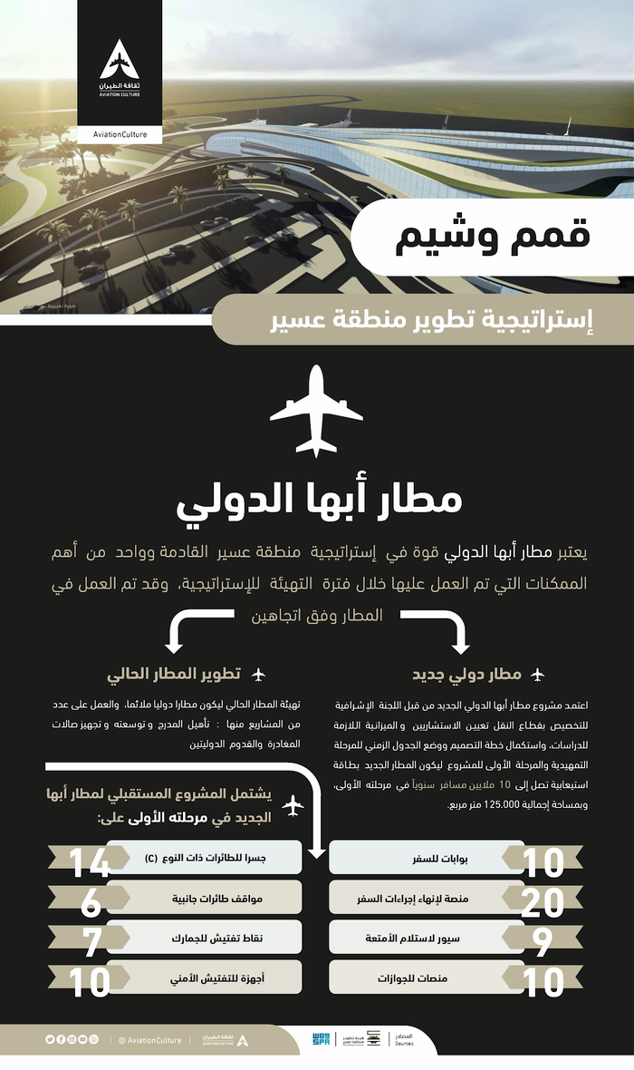 انفوجرافيك مطار أبها الدولي