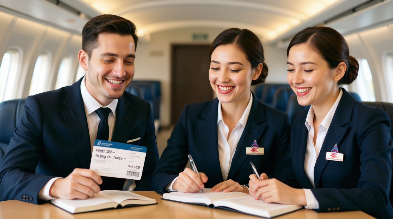 دراسة مضيفة الطيران