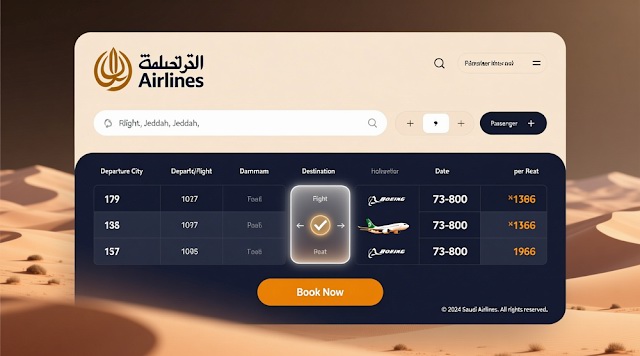 حجز الخطوط السعودية داخلي Saudi Airlines domestic booking