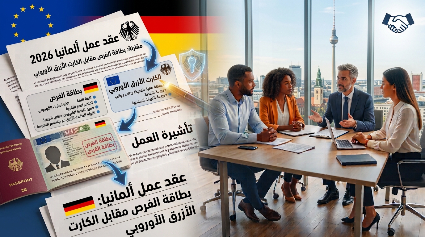 عقد عمل ألمانيا: بطاقة الفرص مقابل الكارت الأزرق الأوروبي