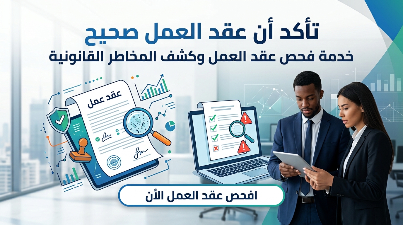 فحص عقد العمل | تأكيد صحة العقد وكشف المخاطر القانونية