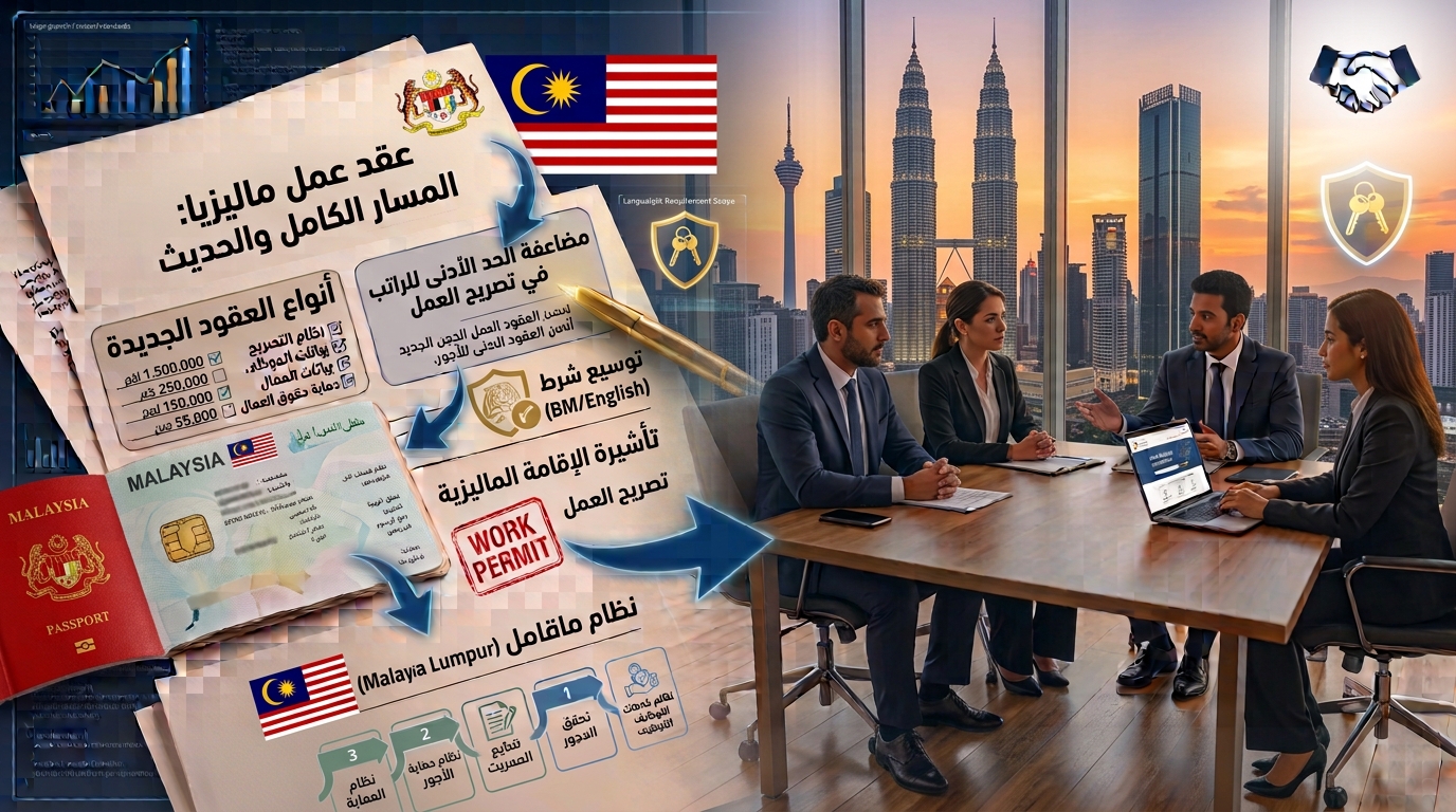 عقد عمل ماليزيا: مضاعفة الحد الأدنى للراتب في تصريح العمل